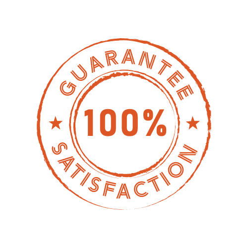 100 percent satisfaction guarantee seal